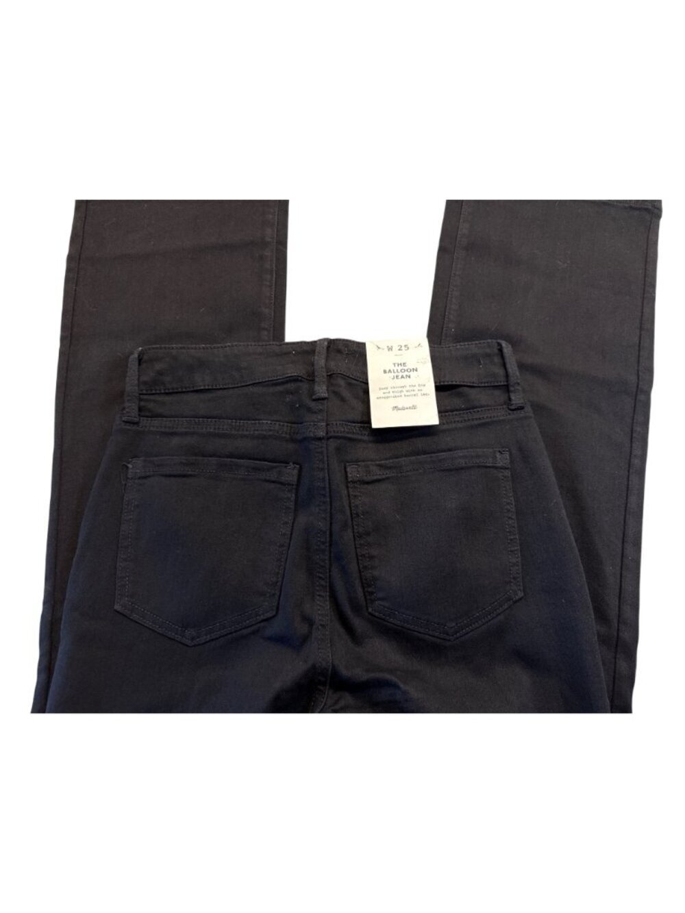 Madewell Womens The Balloon Jean~Size 25~Black Frost NEW w/DAMAGE L7 21 - Picture 8 of 14